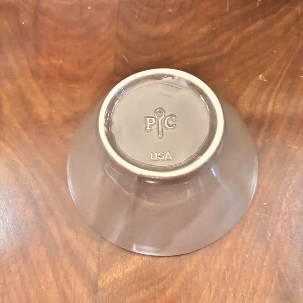 Pampered Chef Gray Soup Cereal Bowls Set of 3 Stoneware 6